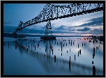 Stany Zjednoczone, Most Astoria-Megler, Rzeka Kolumbia, Zachód słońca