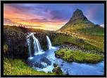 Góra Kirkjufell, Wodospad, Islandia