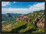 Góry, Skały, Formacje skalne, Mallos de Riglos, Dolina, Rośliny, Hiszpania