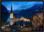 Austria, Hallstatt, Domy, Kościół, Góry