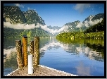 Góry Alpy, Austria, Hallstatt, Jezioro Hallstättersee