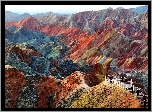 Kolorowe, Góry, Zhangye Danxia, Chiny