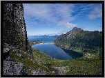 Norwegia, Lofoty, Góry, Fiord, Morfjorden