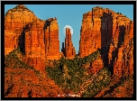 Stany Zjednoczone, Arizona, Skały, Cathedral Rock, Księżyc