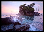 Świątynia, Tanah Lot, Morze, Skały, Bali, Indonezja